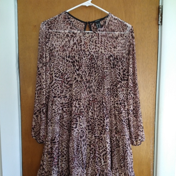 Leopard Print Sheer Dress Medium NWT - Picture 2 of 6